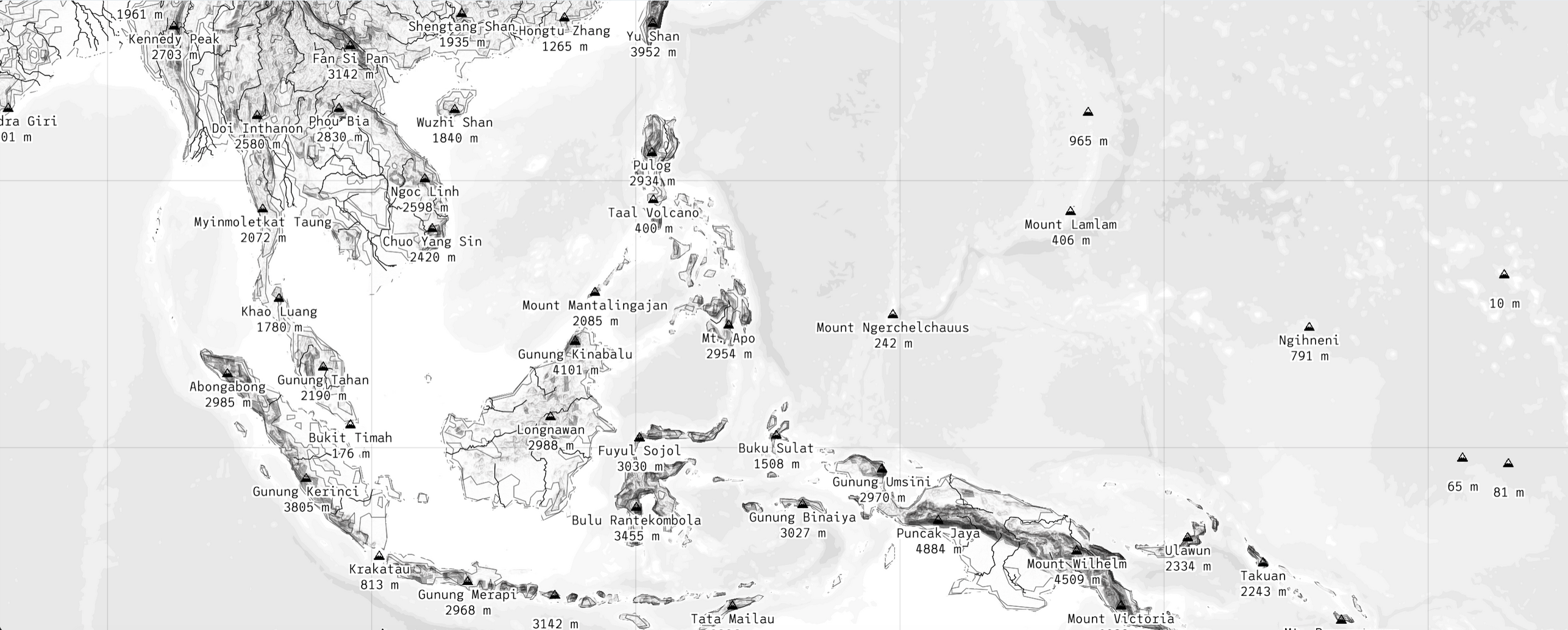 Raisz Inpsired SEA & Pacific Islands